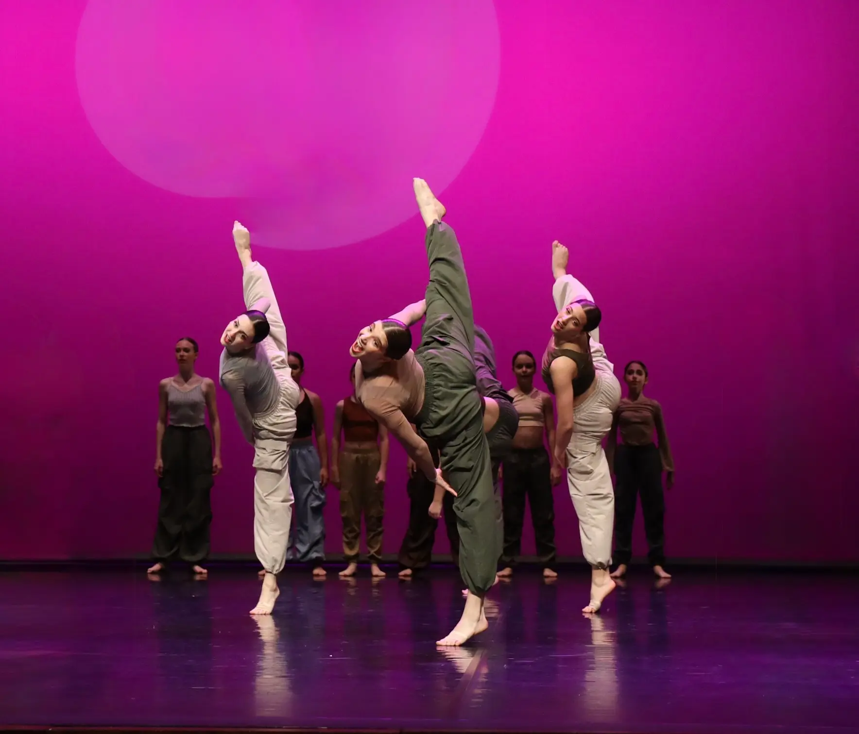 Bailarines en acción